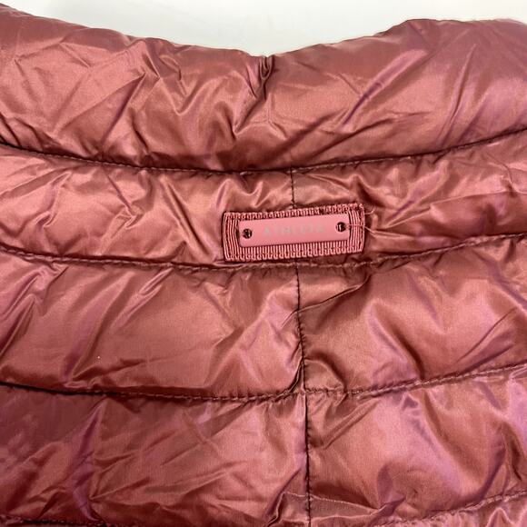 Athleta XS Downkind Vest Burgundy Lightweight Packable Down Puffer Mauve Berry - Picture 4 of 11